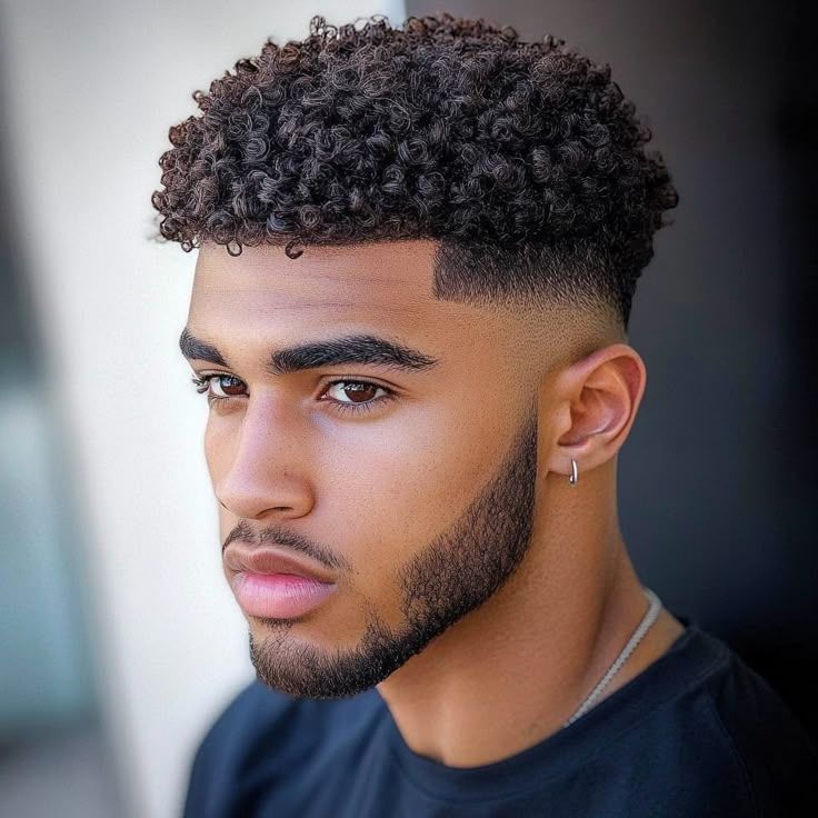 MEN'S CURLY HAIRSTYLE | Curly hair men, Haircuts for men, Fade haircut ...