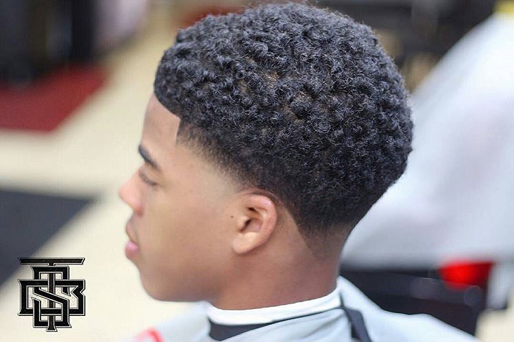 Taper Fade With Curl Sponge