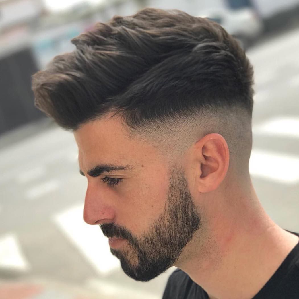 Beautiful Work Mens Hairstyle Medium Fade Parted Straight Hairstyles ...
