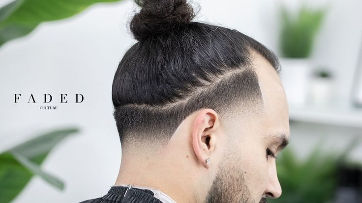 PERFECT SKIN TAPER FADE WITH MAN BUN, STEP BY STEP TUTORIAL, HOW TO ...