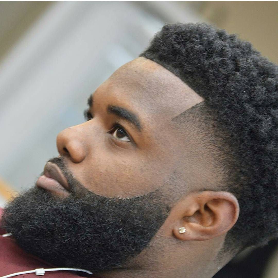 Black Fade Haircut with Beard | Fade haircut with beard, Black hair ...