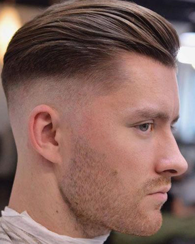 Slick Back Hair Men Fade